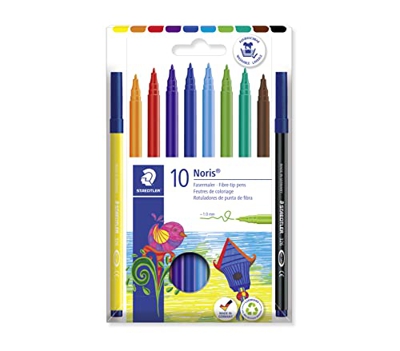 STAEDTLER Rotulador Noris 326 punta fibra caja 10 colores, 326 C10 ST