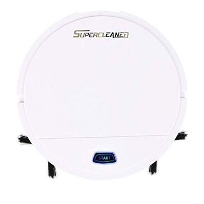 Carga automática ing Robot Mini máquina de Limpieza del hogar Aspiradora Inteligente Perezosa portátil (Color : White)