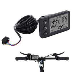 BOROCO Pantalla de Bicicleta eléctrica Medidor LCD 24V 36V 48V e-Bike Panel de Control de Scooter eléctrico con Enchufe SM S866 en oferta