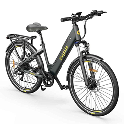 Bicicleta Eléctrica Eleglide T1 Step-Thru Gris,Bicicleta Eléctrica de Trekking,Batería 12,5Ah,autonomía de 100Km,bicicleta electrica montaña con Porta precio