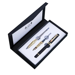 TKFDC Fountain Pen Set Intercambiable Ballpoint/Fountain Pens Tip Dragon Clip Regalo Tinta Plumas for Suministros de Oficina de Negocios Papelería en oferta