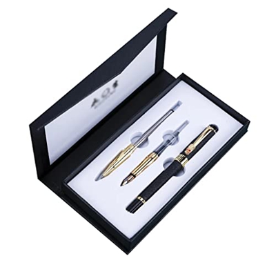 TKFDC Fountain Pen Set Intercambiable Ballpoint/Fountain Pens Tip Dragon Clip Regalo Tinta Plumas for Suministros de Oficina de Negocios Papelería