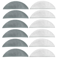 KIKAPA 12 Piezas PañO de Limpieza PañO Gris y Blanco PañO Lavable Robot de Barrido Accesorios de Repuesto para R1 precio