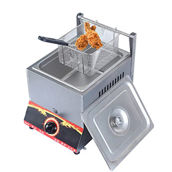 Freidora de Gas con cestas y Tapas, freidora de Gas/freidora de encimera de Gran Capacidad de 11 l/22 l, Mango ergonómico frío al Tacto, Revestimiento precio