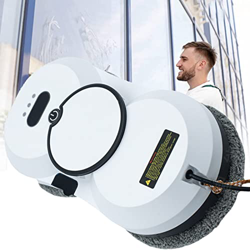 Robot Limpiacristales, Robot Limpiacristales con Ajuste de Potencia de Succión de 2800 Pa Limpiacristales Eléctrico con Mando a Distancia-White en oferta