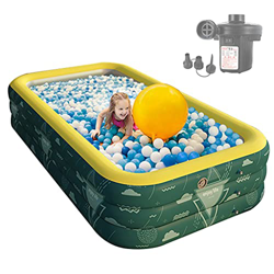DSJ Piscina Inflable para Niños Y Adultos, Piscina Sobre el Suelo Rectangular con Piscina de Calabazas, Piscina para Niños Pequeños, Piscina de Plásti características