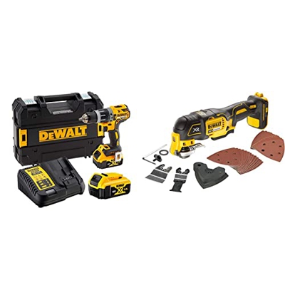 DeWalt Dcd796P2-Qw 18V - Xr Li-Ion - Taladro Percutor Sin Escobillas Xr 18V 13Mm + Dcs355N-Xj 18V - Multi-Herramienta Oscilante Sin Escobillas Xr 18V