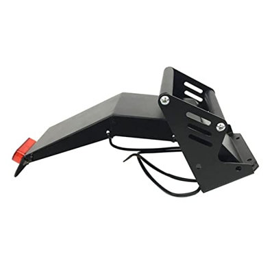 Genggeng Guardabarros Trasero de Metal Compatible con Scooter eléctrico FLJ T113 con luz de Freno Trasera (Color : Mudguard with Light)