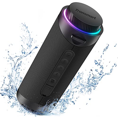 Tronsmart T7 Altavoces Bluetooth, Altavoz Potente Portátil, Luces Led con Waterproof IPX7, Graves Potentes con Sonido de Alta Fidelidad, Exterior Inal