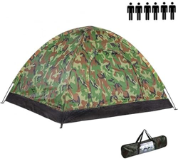 Tienda de Campaña Camuflaje 250x220x150cm Impermeable Acampar Camping Carpa Impermeable De Camuflaje Exterior Protección UV 6 Personas en oferta