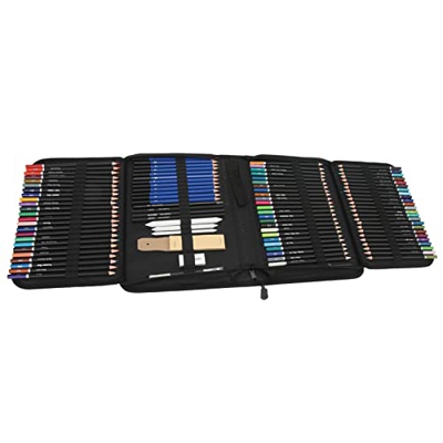 PENO Juego de lápices de Acuarela, Resistente a roturas, portátil, codificado por Colores, 145 Unidades, Kit de lápices de Colores con Cremallera, Bol