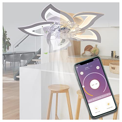 Luz Ventilador Techo Led Control Remoto,Temporización Inteligente Ventilador De Techo Con Mando A Distancia Clásico Elegante Ventiladores De Techo Bar