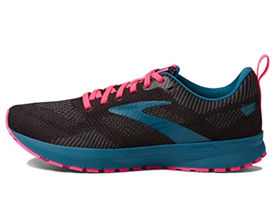 Brooks Revel 5, Zapatillas para Correr Mujer, Black Blue Pink, 40.5 EU