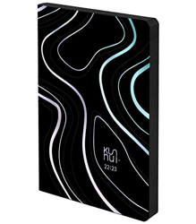 Agenda 2022 2023 - Cuero Regenerado - Dark Mountain - Semana Vista - Tamaño A5 - 15 x 21 cm - Idioma: Español - Inglés - 2 cintas de registro y pegati en oferta