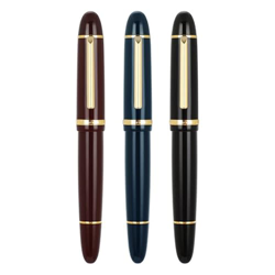 Pluma estilográfica acrílica Jinhao X159 con borde dorado, tamaño grande #8 punta fina oficina pluma caligrafía escritura en oferta
