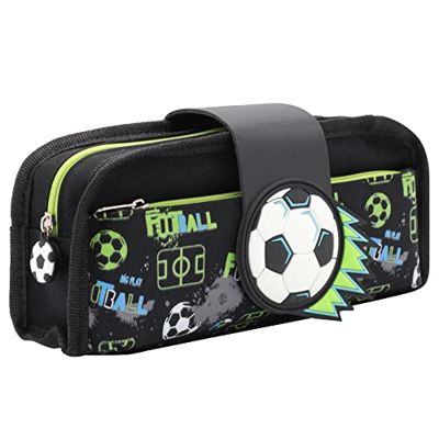SAMPACK Estuche Escolar, Gran Capacidad, Estuche de Lápices,3 Compartimentos, Estuche para Niños, Estuche con Solapa, Estuche con Cremalleras, Diseño 