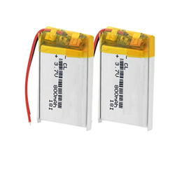 NOOPIOR 3.7v 800mah Batería, Recargable para Mp3 GPS Auricular DVD PDA Lámpara Led Cámara Pos Máquina Bluetooth Micrófono luz interfono portátil Instr en oferta