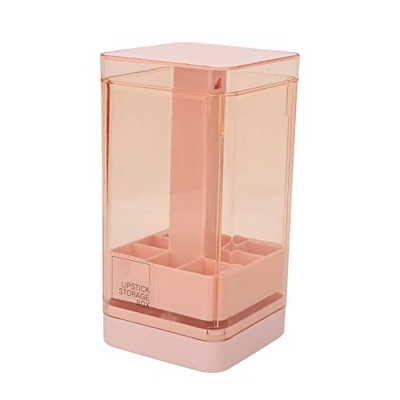 Soporte de Lápiz Labial, Organizador de Lápiz Labial de Ventana Transparente a Prueba de Polvo de Elevación Automática para Brillo de Labios de Lápiz 