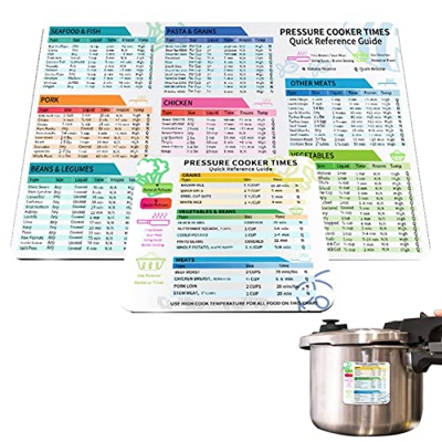 HongYan Hoja de Trucos magnética de la freidora de Aire - Imán Accesorio Instapot,Guía de Referencia rápida para cocinar Alimentos y Ahorrar Tiempo de