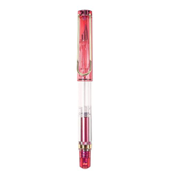 Pluma estilográfica de pistón Transparente de 1 Pieza, Punta EF, Clip de Metal, bolígrafos de Tinta de Gran Capacidad, papelería de Escritura para Esc en oferta