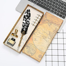 TKFDC Vintage Halloween Bricolaje Pluma Decorativa de la Pluma con la Pluma de Escritura de la Pluma de la Pluma de la Pluma (Color : A) características