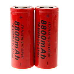 WINUIN Batería de Iones de Litio 26650 8800mah 3.7v, Recargable para Linterna, lámpara Led, Banco de energía, energía de Respaldo móvil, 2 uds. precio