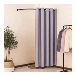 DAYUN Simple Vestuario portátil Tienda de Ropa Probador Simple Vestuario móvil Cortina de Alta tasa de sombreado Pista de Metal en Forma de C Portátil precio