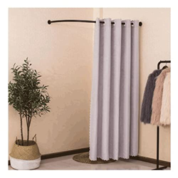 DAYUN Simple Vestuario portátil Tienda de Ropa Probador Simple Vestuario móvil Cortina de Alta tasa de sombreado Pista de Metal en Forma de C Portátil características