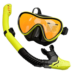 Samnuerly Máscara de Buceo Profesional, Juego de esnórquel, Falda de Silicona para Adultos, Gafas antivaho, Gafas, Equipo de Piscina de Pesca precio
