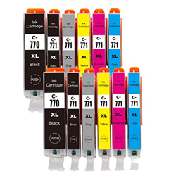 BAQU PGI-770XL CLI-771XL Reemplazo de Cartucho de Tinta para Canon 770 771 Compatible con PIXMA MG5770 MG6870 MG7770 TS6070 TS8070 Impresoras 2-Pack características
