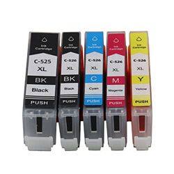 BAQU para Canon 525XL 526XL Compatible DE REEMPLAZO DE REEMPLACIÓN del CARTURO DE INTERRICIO PIXMA IP4850 IX6550 MG5150 MG8250 MX715 MX885 MX895 Impre precio