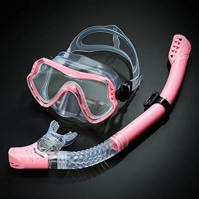 Samnuerly Máscaras de Buceo Snorkel Set, Máscara de Buceo Profesional Snorkeling Set Falda de Silicona para Adultos Gafas antivaho Natación Equipo de 