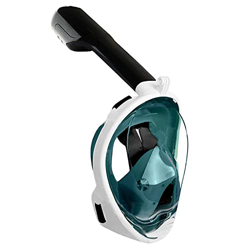 Samnuerly Snorkel Set, Full Face Scuba Snorkeling Face Mask Buceo Submarino Respirador Gafas Snorkeling Set Máscaras respiratorias Seguro Impermeable precio