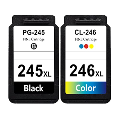 BAQU Reemplazo de Cartucho de Tinta Compatible con PG-245XL CL-246XL para Canon PIXMA MG2420 MG2520 MX490 TS3120 TR4520 IP2820 Impresoras 1 Pack