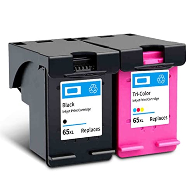 BAQU para HP 65 XL 65XL Cartucho de Tinta Uso Compatible con AMP 100 125 130, Envy 5020 5030 5032, Deskjet 2630 2632 2633 2634 2652 2655 3721 3722 Imp