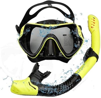 Samnuerly Máscaras de Buceo Máscara de Buceo, Juego de esnórquel Premium, máscara de Buceo para Adultos, máscara de natación de Silicona de Vidrio Tem