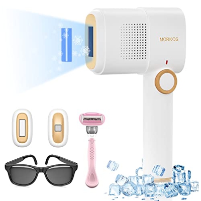 IPL Depiladora Luz Pulsada, Depiladora Laser 999,999 Flashes, Sistemas de Depilación Láser Indoloro Dispositivo Profesional con función de hielo para 