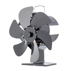 FMOPQ 6 Blades Heat Powered Stove Fan Home Fireplace Fan Quiet Log Wood Burner Efficient Heat Distribution Equipment (Size : A) precio