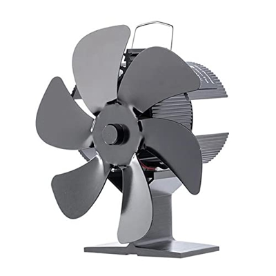 FMOPQ 6 Blades Heat Powered Stove Fan Home Fireplace Fan Quiet Log Wood Burner Efficient Heat Distribution Equipment (Size : A)