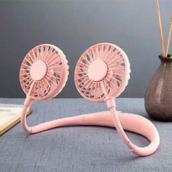 Fan Free Hand Small Small Portable Fan Mini with Colorful Lights Two Fans Hanging Around The Neck for Sport Portable Fan características