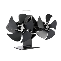Double-Headed 5 Heat Powered Stove Fan Log Wood Burner Eco Friendly Quiet Fan Home Efficient Heat Distribution precio