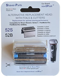 Braun 52S - Maquinilla de afeitar eléctrica (repuesto alternativa, compatible con Series 5, Flexmotion Tec, wet & dry características
