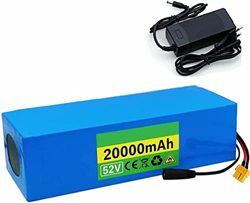 GZYHDC Batería Ebike de 52V 20AH Ebicycle Bike Batería de Litio Batería de Litio Bicicleta eléctrica con Cargador y BMS para 200W 500W 750W 1000W Moto en oferta