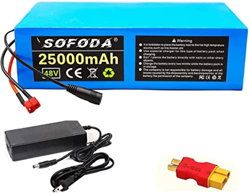 GZYHDC Batería de Bicicleta eléctrica de 48 V, Paquete de batería de Iones de Litio 25 AH, BMS, Cargador, Plug, Conector XT60, para Bicicletas eléctri precio