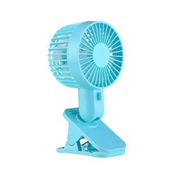 Fan 1pc Protable Double Turn Leaves Fan Electric Fans USB Table Stand Fans 2-Speed Wind Mini Electric Personal Hand Desktop Fan(Blue) Portable Fan características