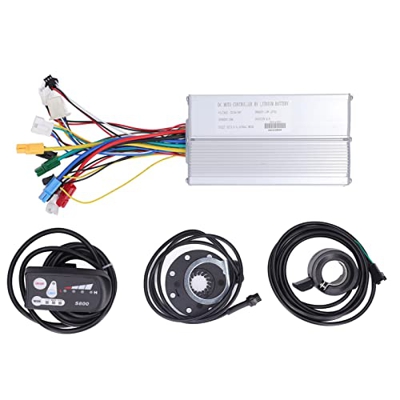 Jenngaoo Kit de Controlador Sin Escobillas de Motor 30A 1000W, Conjunto de Controlador de Velocidad con Panel S800 para Scooters de Bicicleta Eléctric