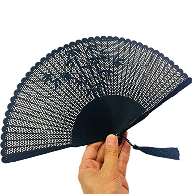 Bamboo Folding Fan Made of Bamboo Fan Bones. It is Carefully Hand-Made and has a Light Texture. It is a Home and Outdoor Decoration.