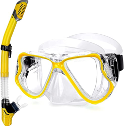 Samnuerly Máscaras de Buceo Conjunto de esnórquel seco Máscara de Buceo antivaho Vista Amplia panorámica Gafas de Buceo Respiración fácil y Equipo de  características