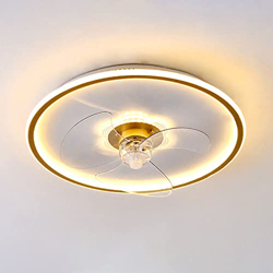 IBalody Luz de Techo de Ventilador de Techo Dorado nórdico LECHELA LED DIMBABLE con LUJERAS DE VENTILLO Mute Mute del ANUADO Ventilador de Techo de 6  precio