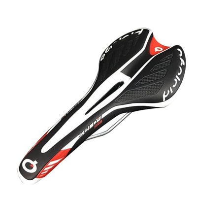 Asiento de bicicleta hueco ligero completo fibra de carbono arco esponja Mtb Road Bike asiento cojín bicicleta sillín bicicleta asiento cojín (color: 